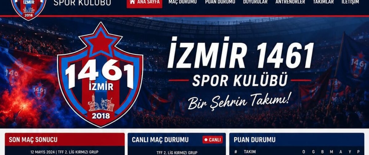 İzmir 1461 spor kulübü tasarımından futbol görseli